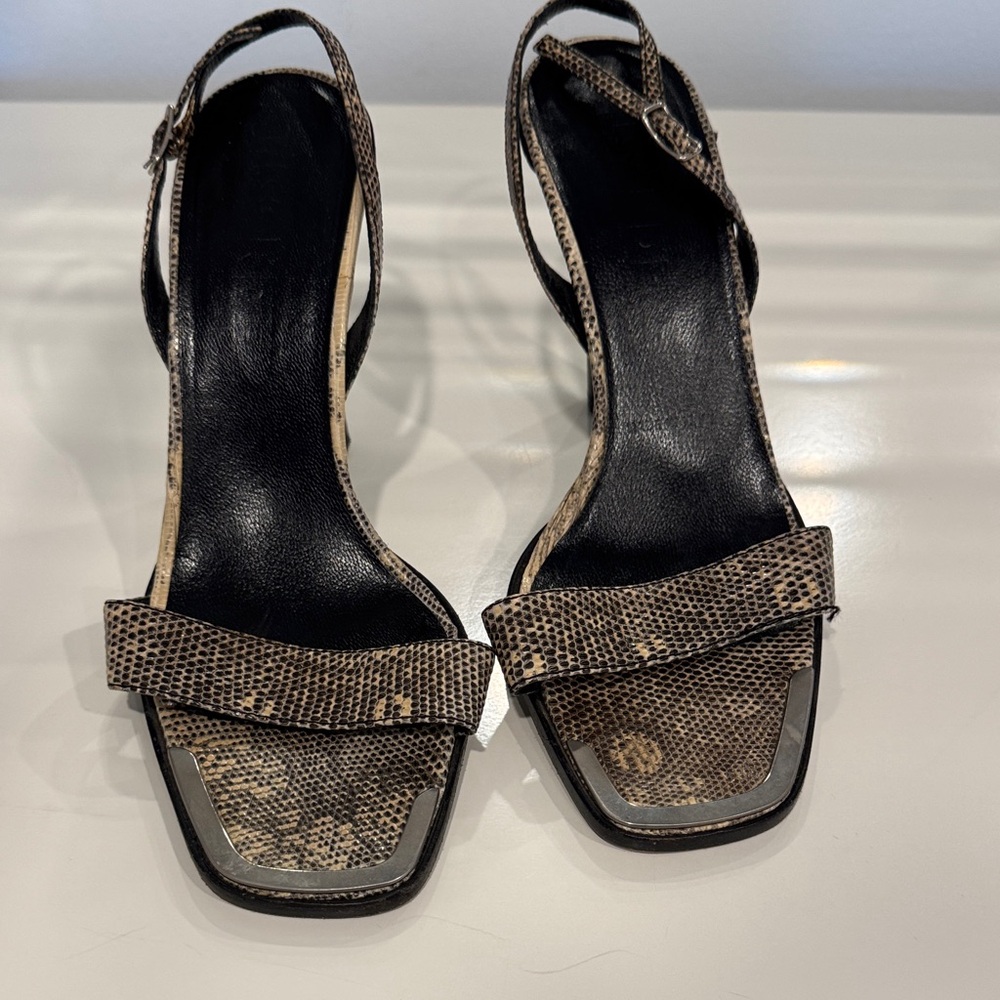 Vintage Jil Sander snakeskin heeled sandals